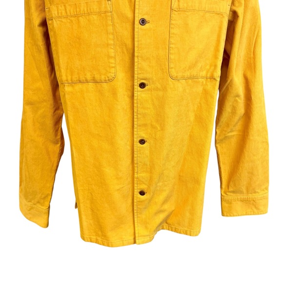 OUTERKNOWN New Corduroy Button Down Shirt Sz XXL Yellow NWT Casual Shacket - Picture 4 of 13